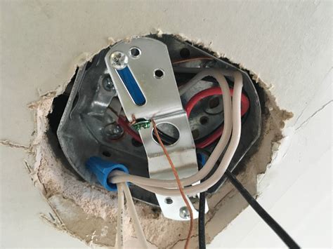 how to install ceiling electrical mounting box|installing ceiling light electrical box.